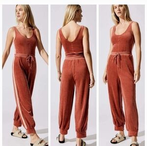 Free People Movement Feel Good Velour Onesie Jumpsuit Size Xs